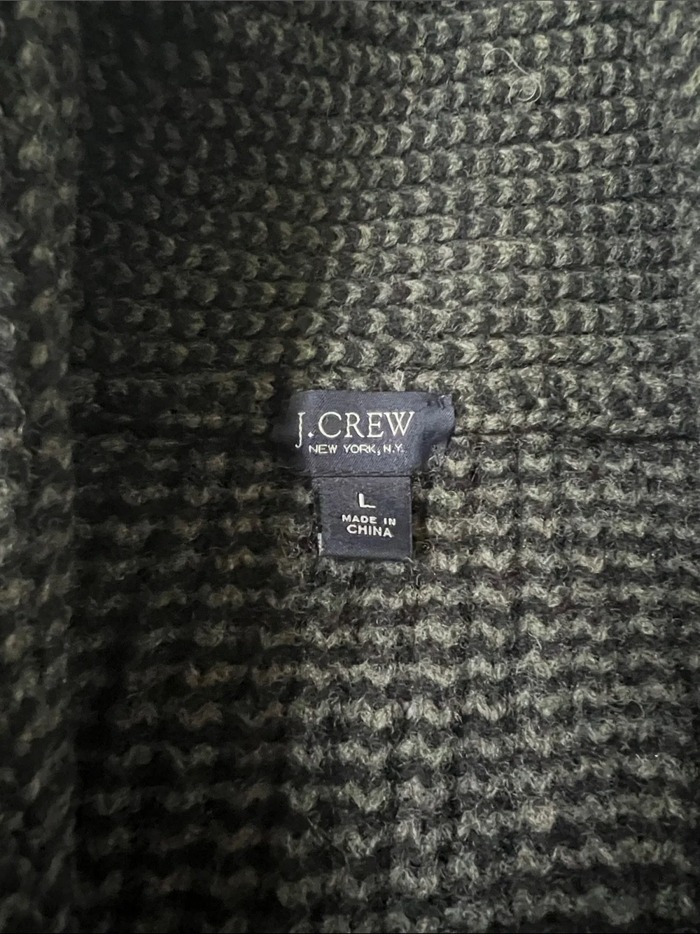 J. Crew Shawl Collar Chunky Knit Cardigan - Charcoal